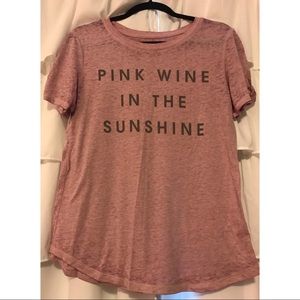 Pink Wine in the Sunshine Pink T-Shirt - Size M